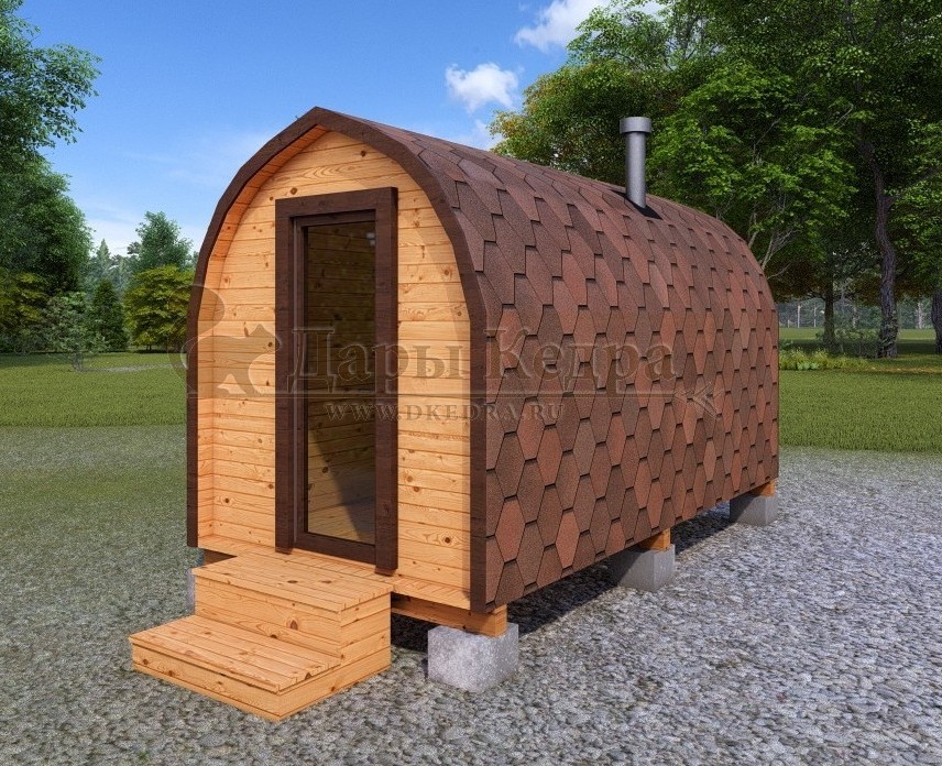 Баня «Викинг» из кедра 4х2,2 м